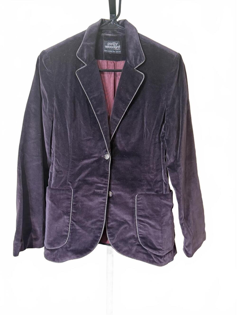Patty Woodard 70s Women's Velvet Blazer Purple